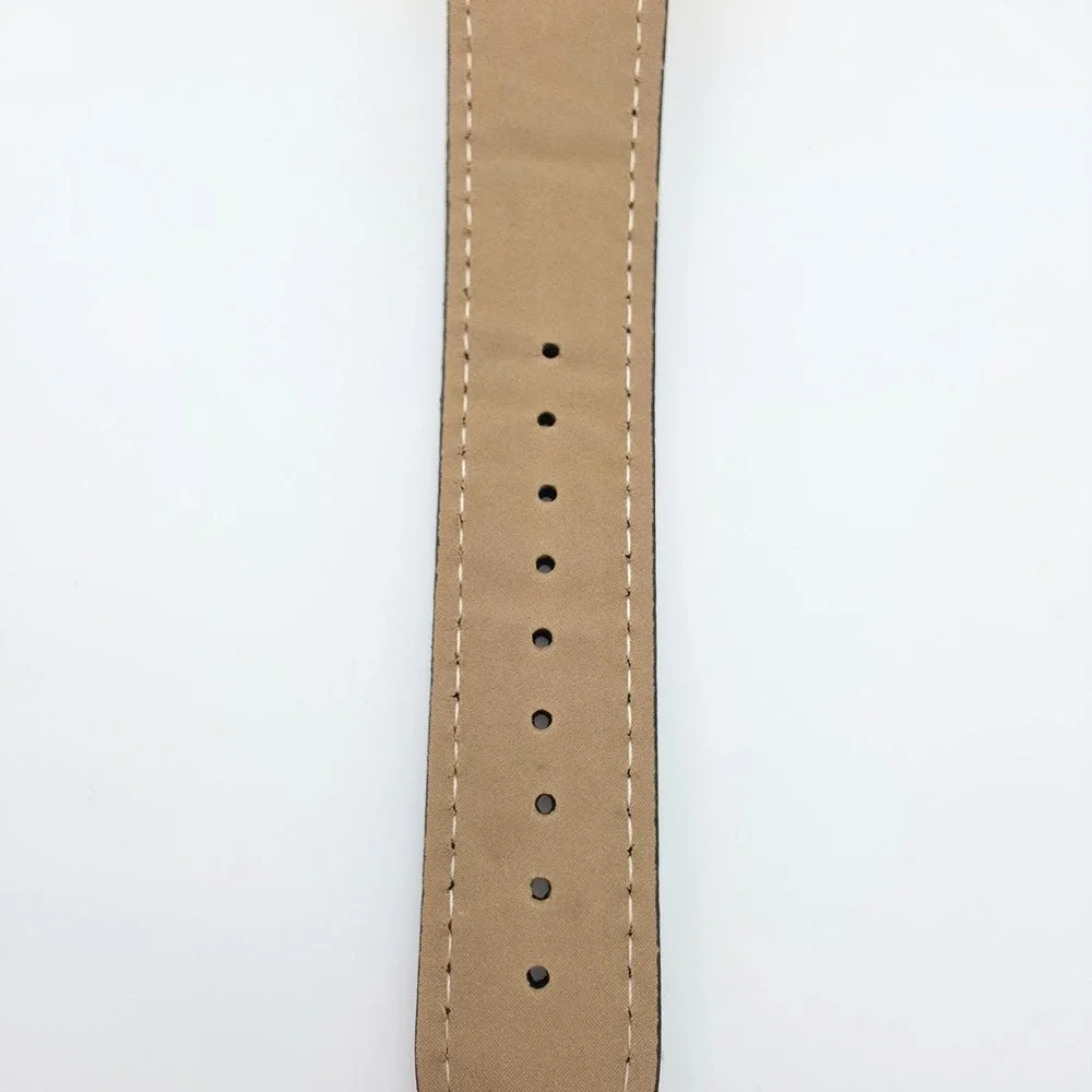 Lady Liberty Men's Watch Commemorative Double Gold Faux Leather Gold Tone 8.5